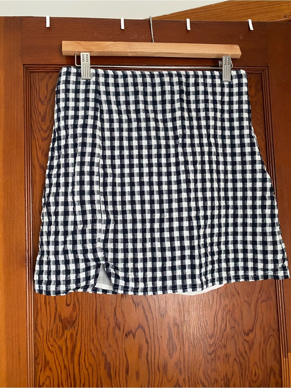 American Eagle Outfitters Black and White Gingham Mini Skirt